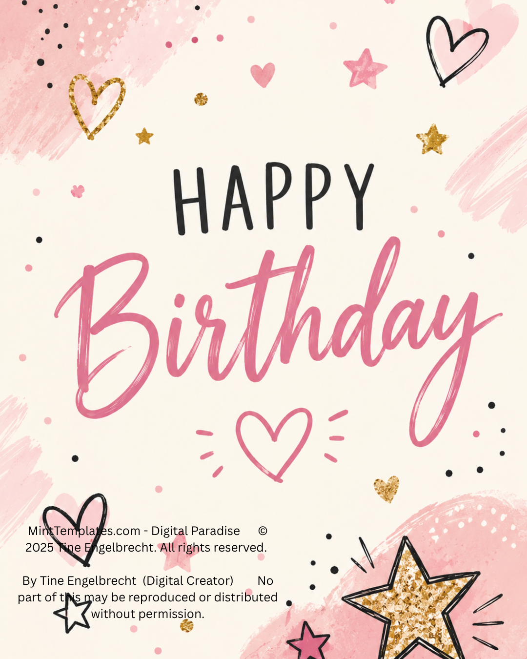 Happy Birthday Greeting Card – For Girls