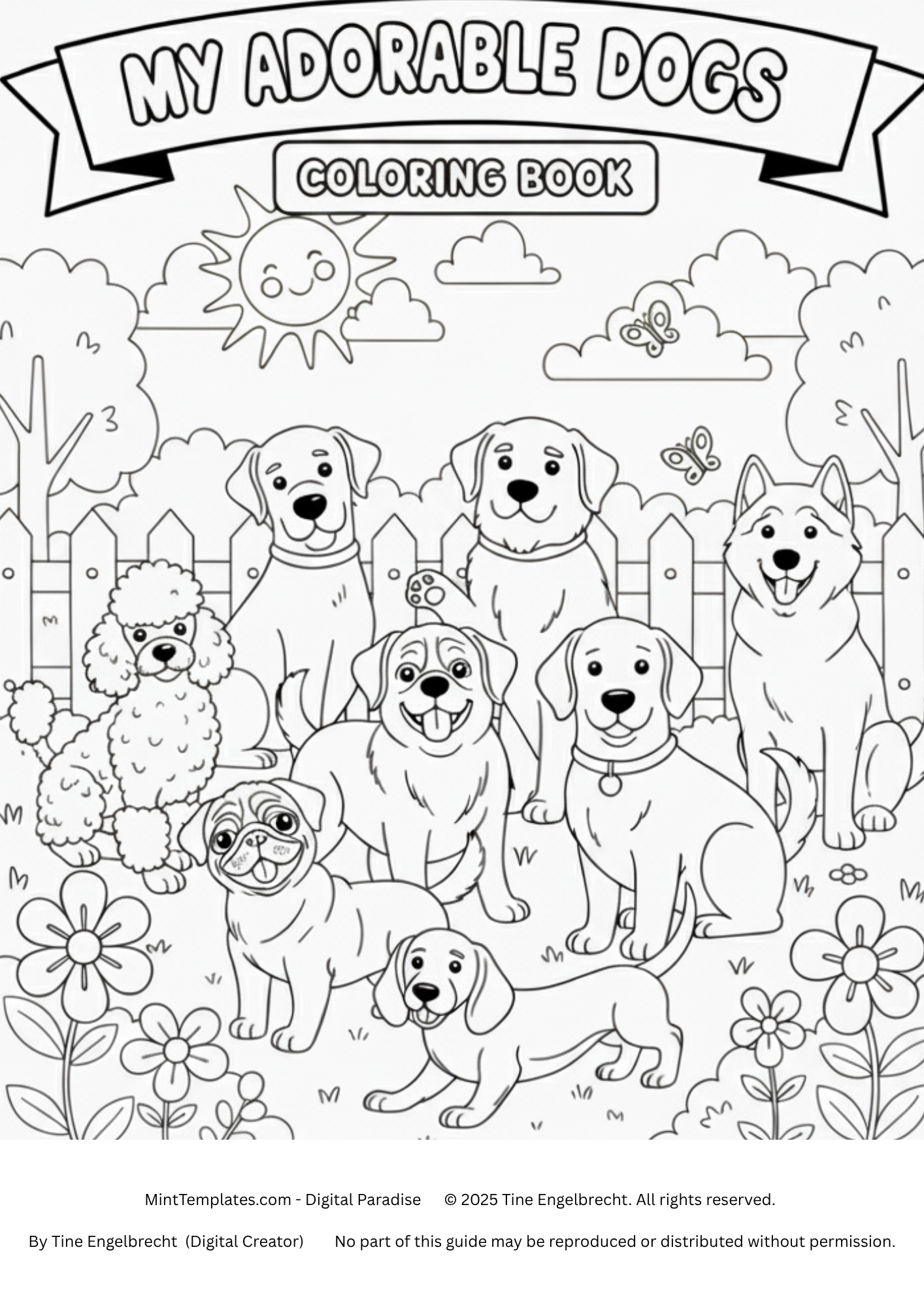 My Adorable Dogs Coloring Book